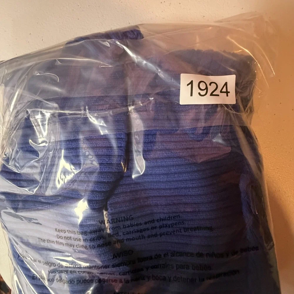 Charter Club Women Sweater Slim Royal Blue Cable Knit Cowl Neck Petite PM